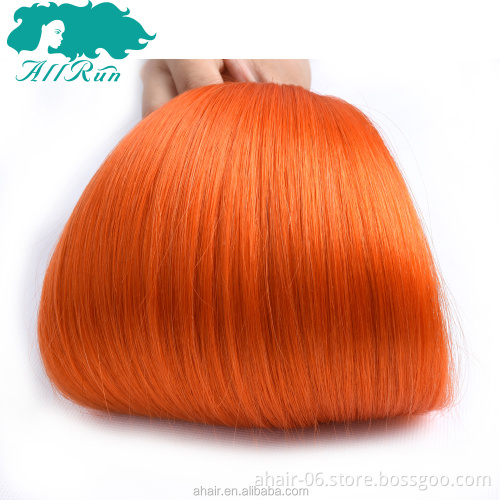 beaudiva orange brazilian hair coloring hot selling 1pc brazilian hair weave bundles 100% human hair shedding free